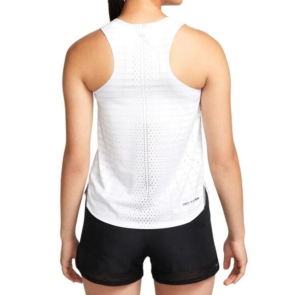 NIKE Aeroswift NN Singlet White Black Racing Running Tank Top Women's XL DR5850 - Picture 5 of 14